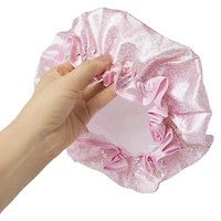 essential beauty shower cap - silver lips