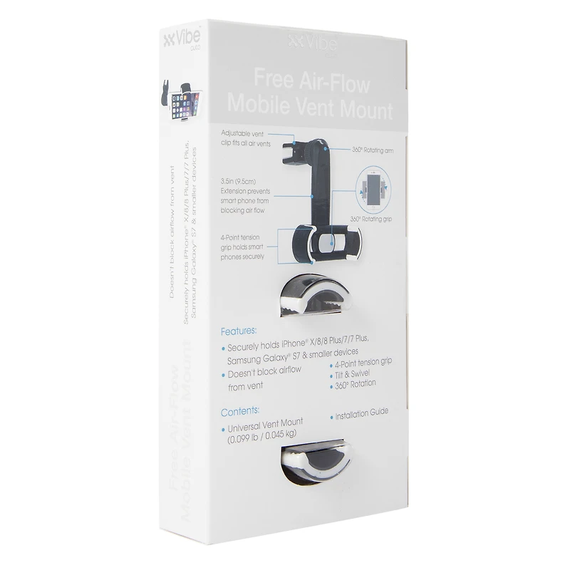 Free Air-Flow Mobile Phone Vent Mount