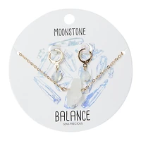 faux crystal earrings & necklace set