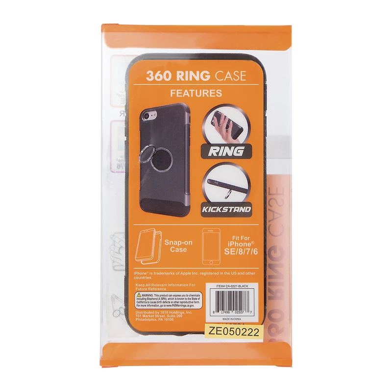 iPhone 8® / 7® / 6® / SE® 360 ring phone case