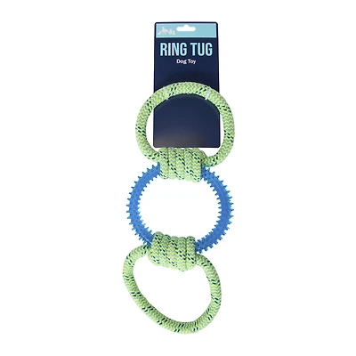 rope ring tug dog toy
