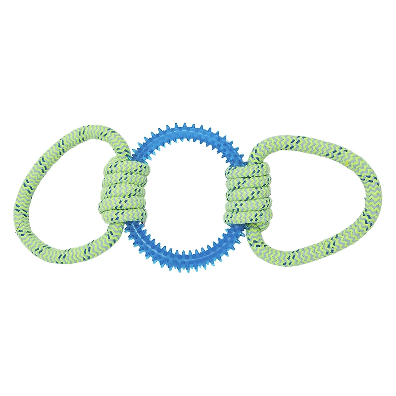 rope ring tug dog toy