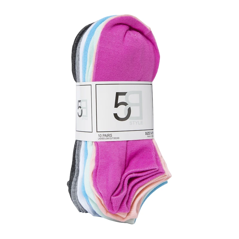 10-pack ladies low-cut socks
