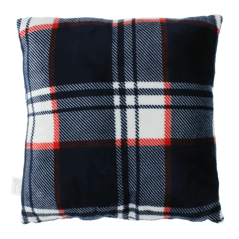 reversible holiday throw pillow 16in x