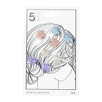 mini star claw clips 8-count