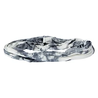 multi-wear fabric headwrap - black tie dye