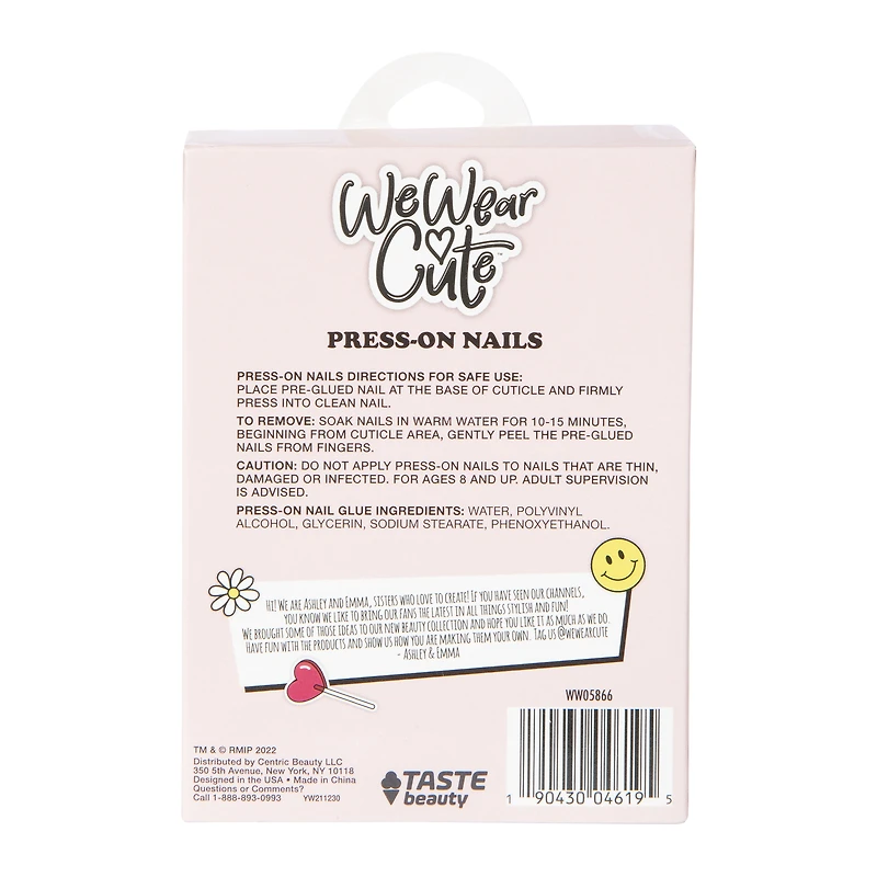 we wear cute™ press on nail set 24-count tie dye