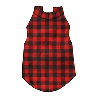 red plaid dog jacket