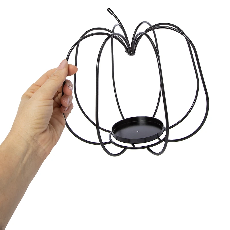 wire pumpkin halloween decor 8in x 8.3in