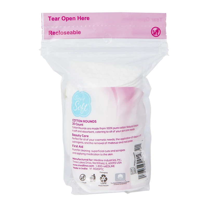 simply soft™ cotton rounds 30-count