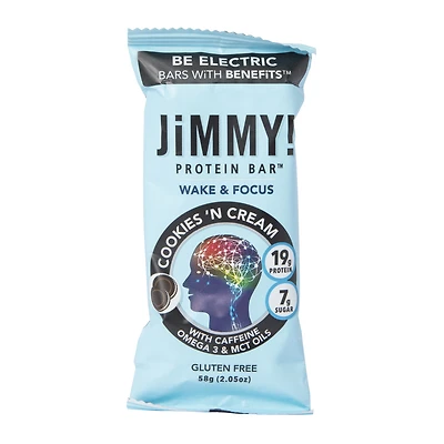 jimmy! protein bar® wake & focus - cookies ‘n cream 2.05oz