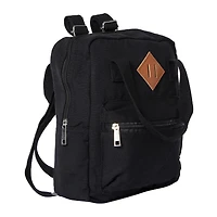top handle mini backpack - black