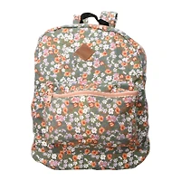 floral printed canvas backpack 16in