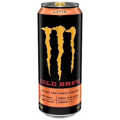 java® monster cold brew nitro infused coffee latte 13.5 oz