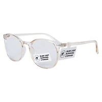 ladies round blue light blocking glasses