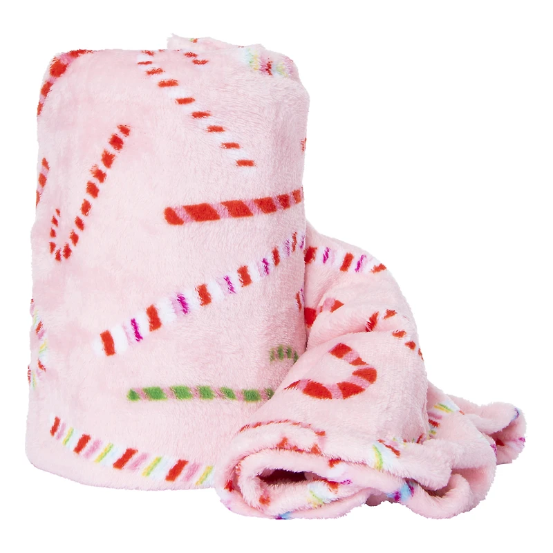 holiday plush throw blanket 50in x 60in
