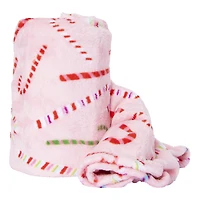 holiday plush throw blanket 50in x 60in