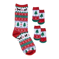 matching holiday sock set for pet & owner