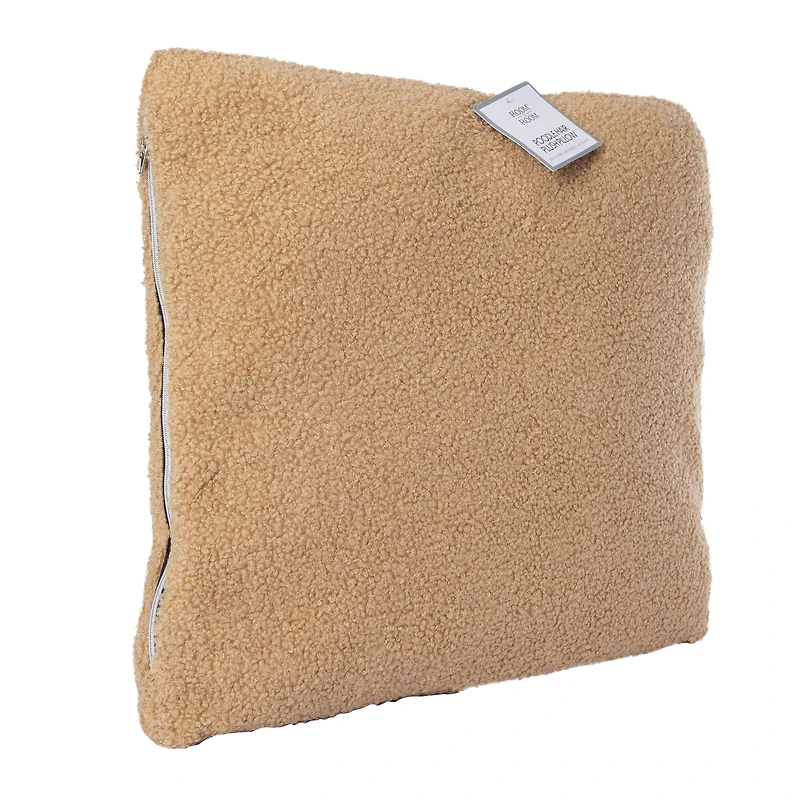 faux fur throw pillow 16in x