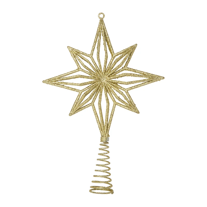 glitter star tree topper 9.25in