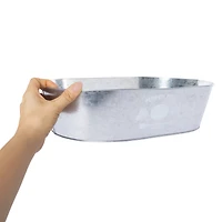 'pumpkin patch' galvanized metal tub 15.2in x 10.3in