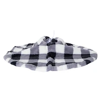 faux fur buffalo plaid tree skirt 24in
