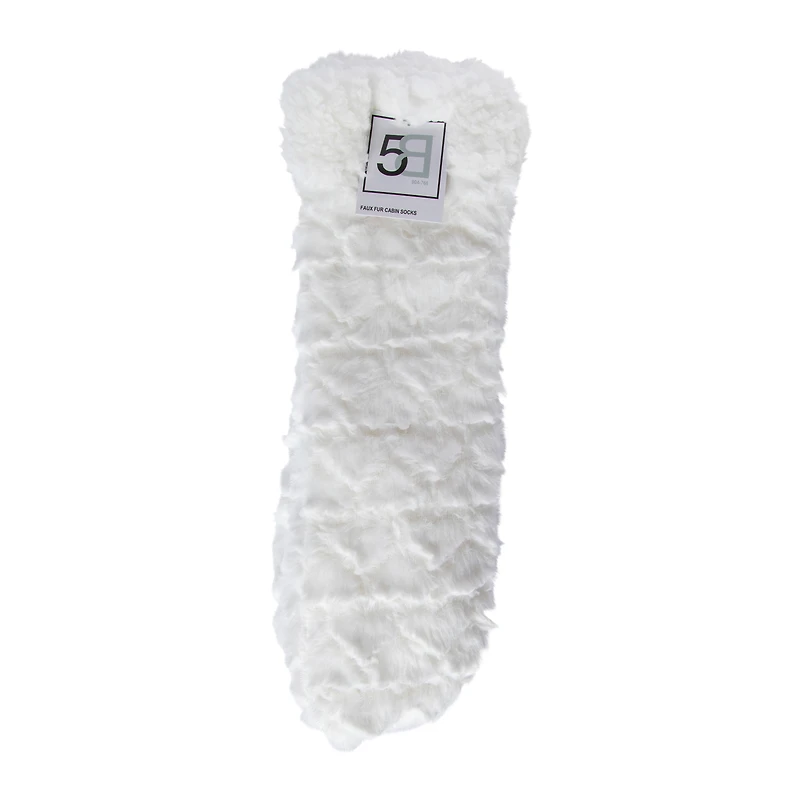 Ladies Faux Fur Cabin Socks