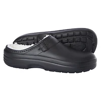 ladies olive sherpa-lined EVA clogs