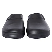 ladies olive sherpa-lined EVA clogs