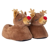 elf plush holiday slippers