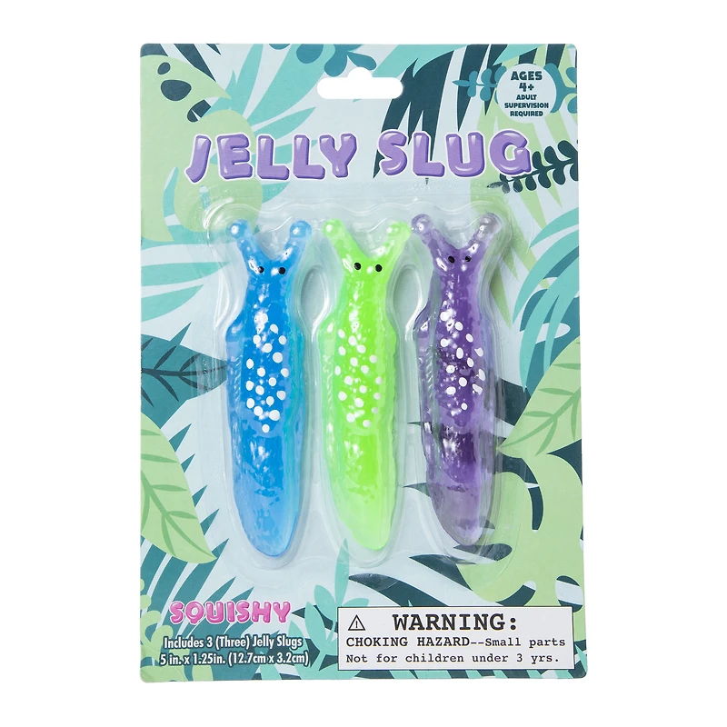 squishy jelly slug fidget toy 3-pack