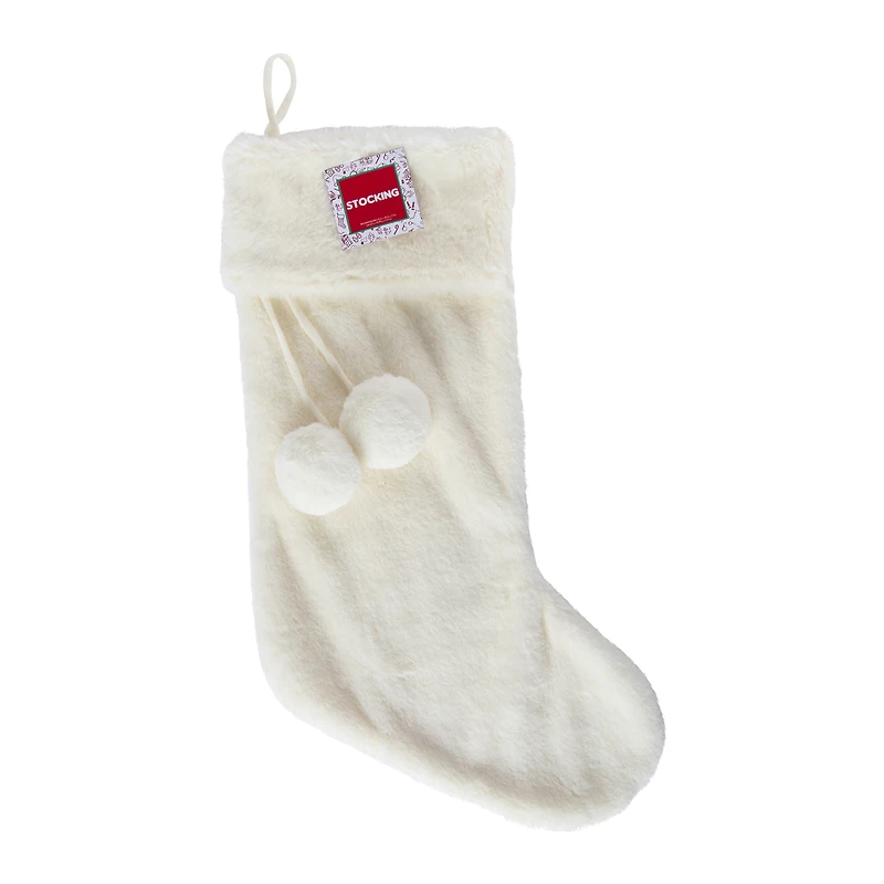 faux fur stocking 18.5in