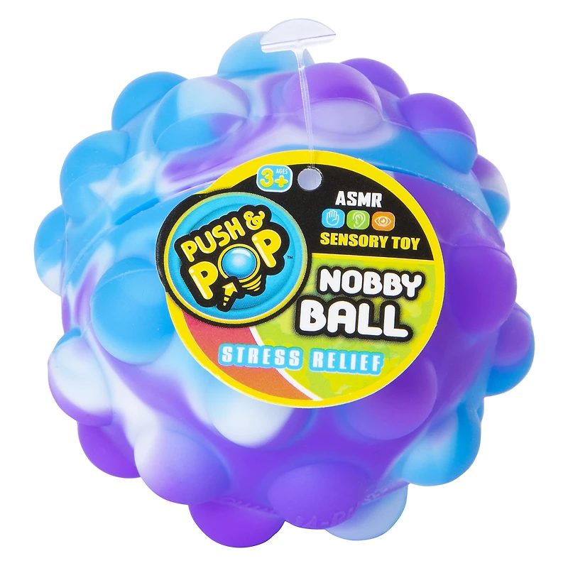 push & pop ball sensory toy