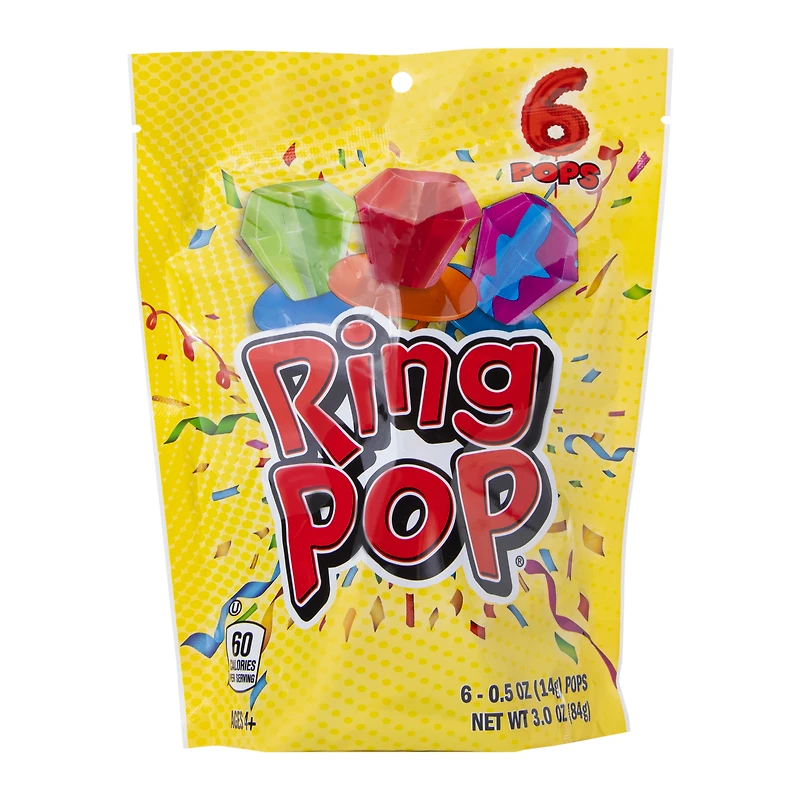 ring pop® candy lollipops 6-count bag