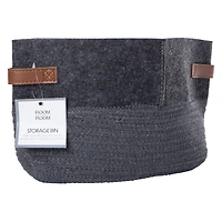 felt & braided rope storage bin 12in x 8in