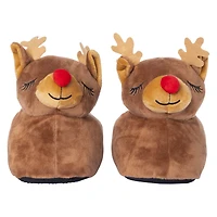 elf plush holiday slippers