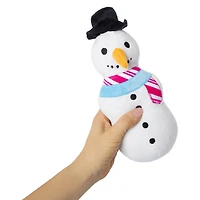 plush bottle cruncher holiday dog toy 12in x 3in