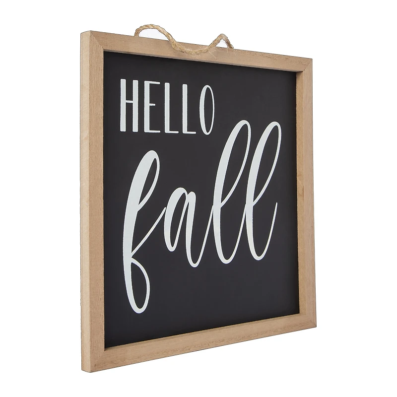 'hello fall' wall sign 10in x 10in