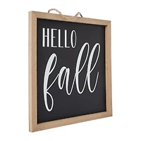 'hello fall' wall sign 10in x 10in