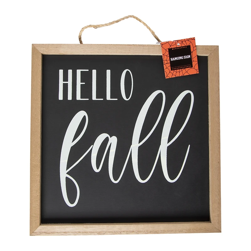 'hello fall' wall sign 10in x 10in