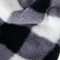 faux fur buffalo plaid stocking 22in