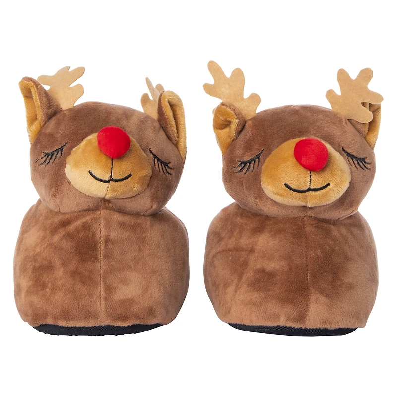 elf plush holiday slippers