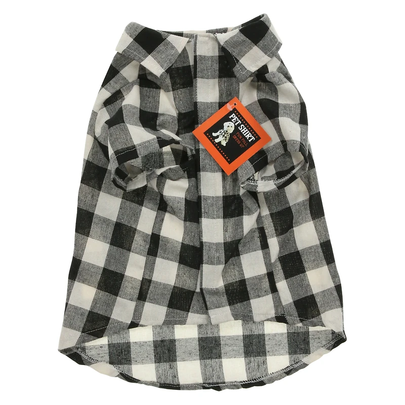 plaid flannel dog shirt