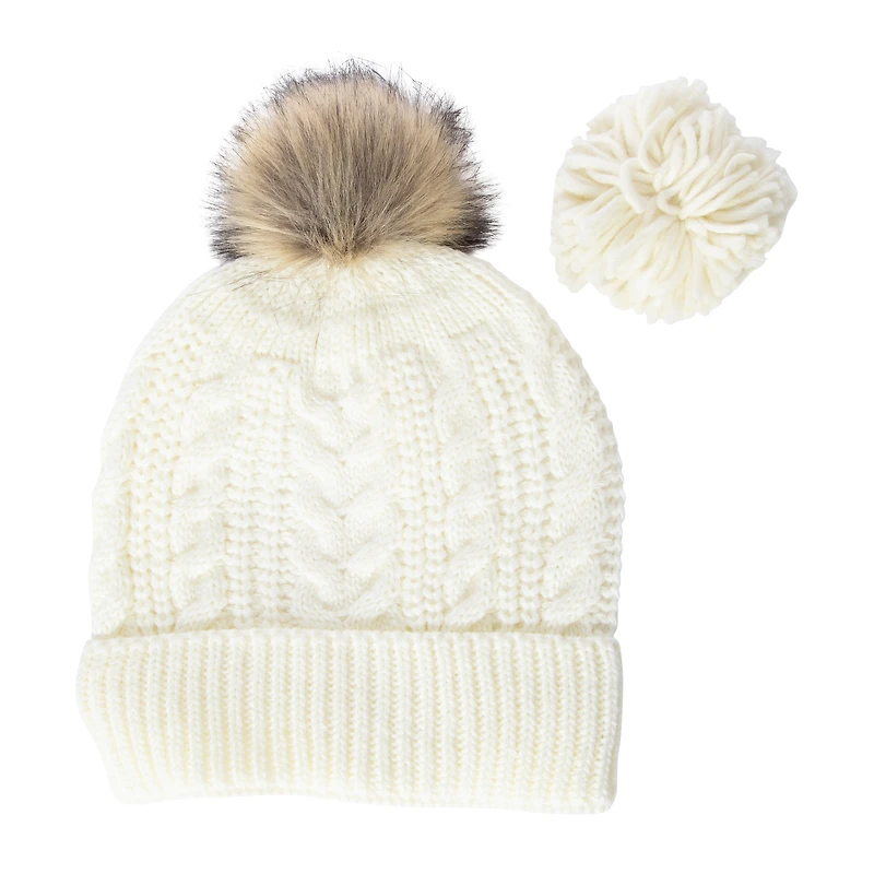 interchangeable pom beanie 3-piece set