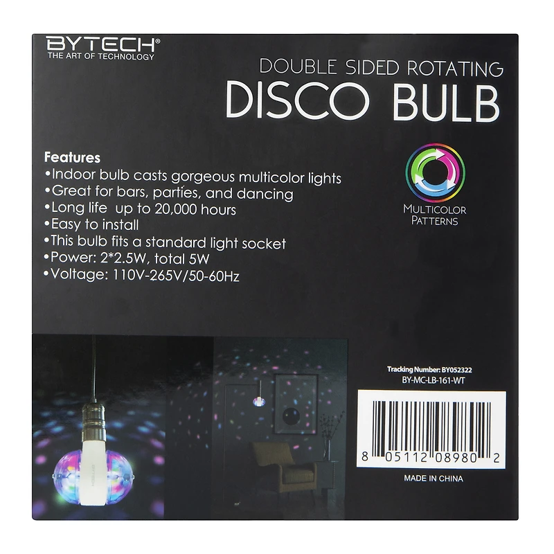 double-sided rotating disco bulb