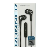 prime audio® runner noise-isolating wired earbuds