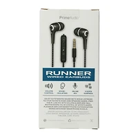 prime audio® runner noise-isolating wired earbuds