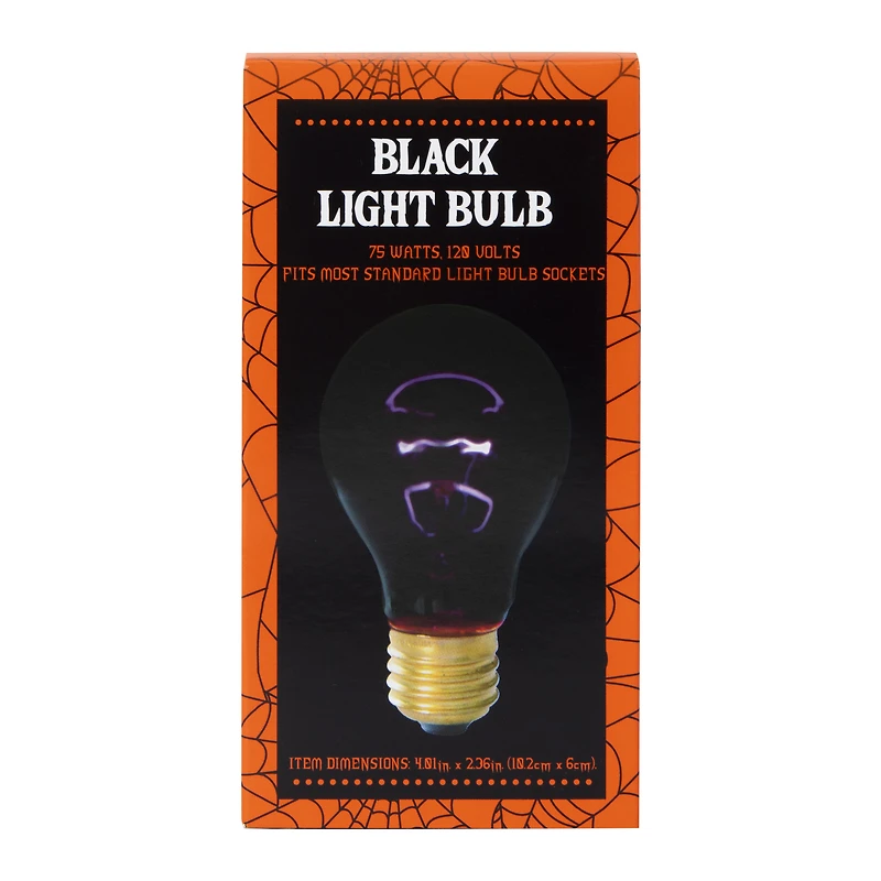 black light bulb, 75 watts