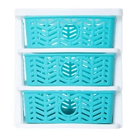 herringbone 3-drawer mini organizer 7.5in x 6.3in