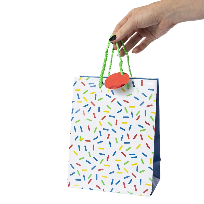 stars, stripes, confetti medium gift bag 9in x 7in